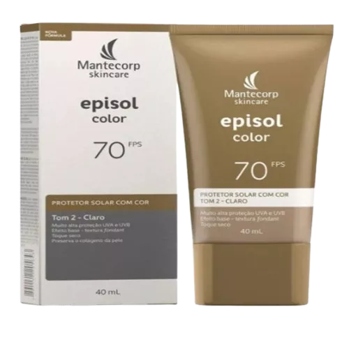 Protetor Solar com cor FPS 70 Episol color 40ml