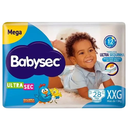 Fralda descartável Mega Ultra Sec - Babysec