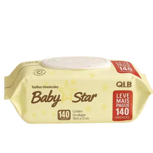 Lenço Umedecido Baby Star 140 unidades