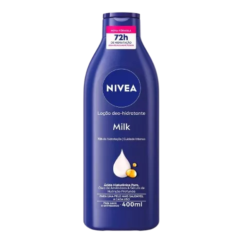 Lo&ccedil;&atilde;o Hidratante Milk Pele Seca a Extrasseca Nivea 400ml